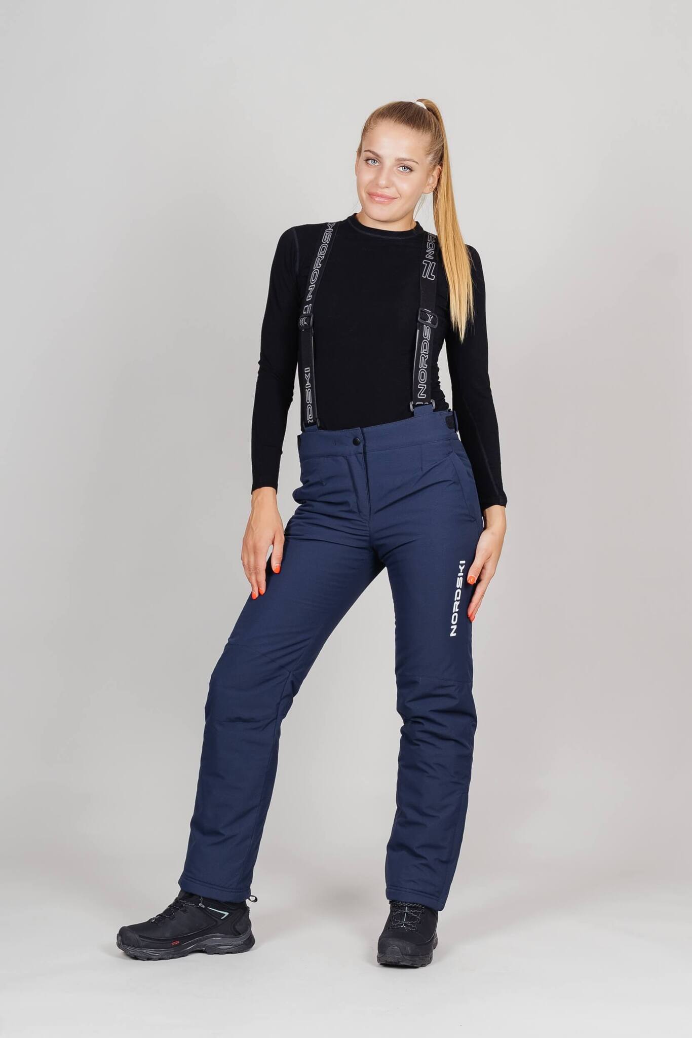 Nordski Mount лыжные утепленные брюки женские dark blue