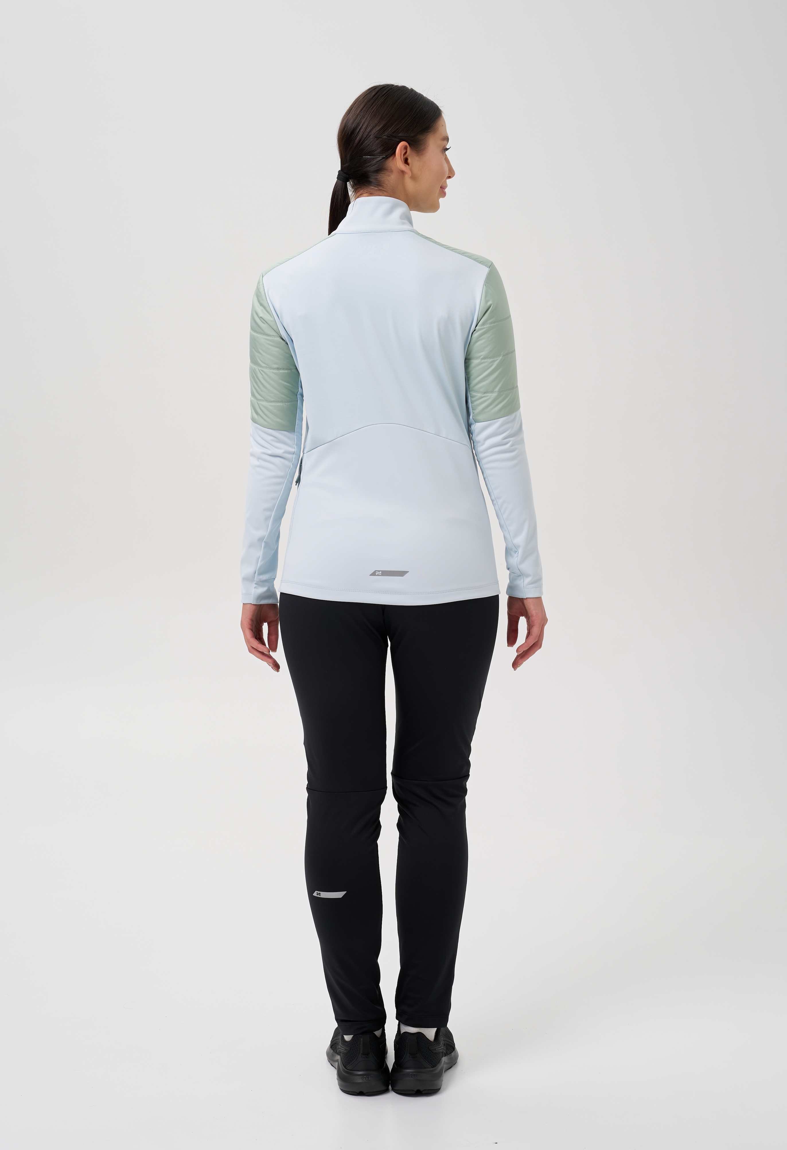 Женский костюм для лыж и бега зимой Nordski Hybrid Pro 2.0 pearl blue-ice mint - 4