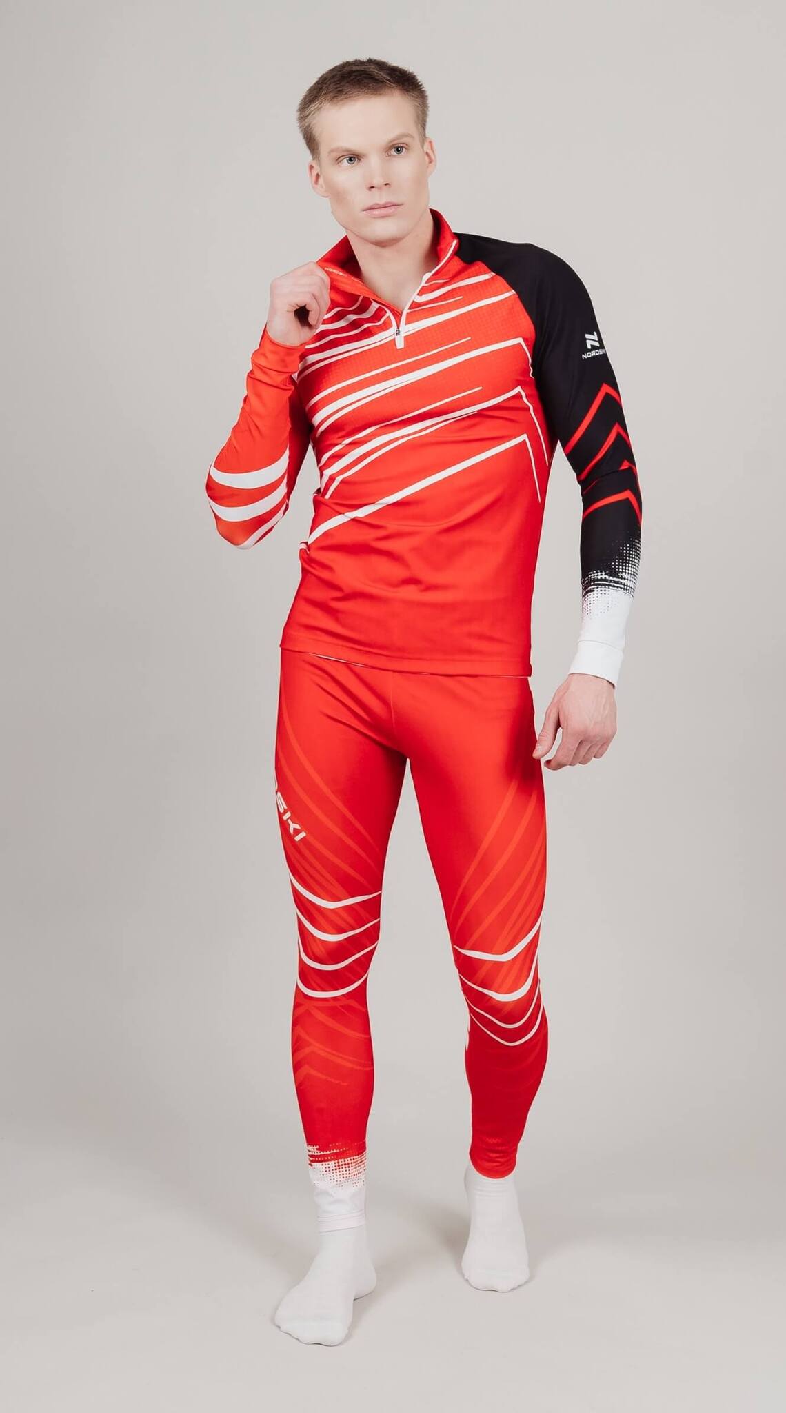 Лыжный гоночный костюм Nordski Pro унисекс red-black