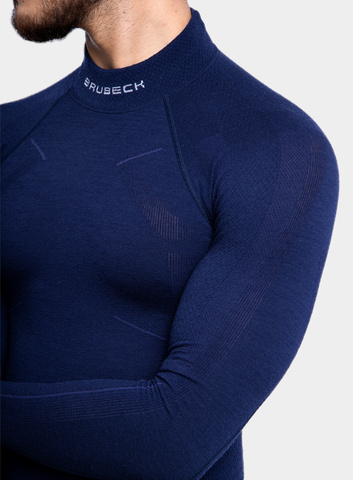 Термобелье Brubeck Wool Merino рубашка мужская синяя