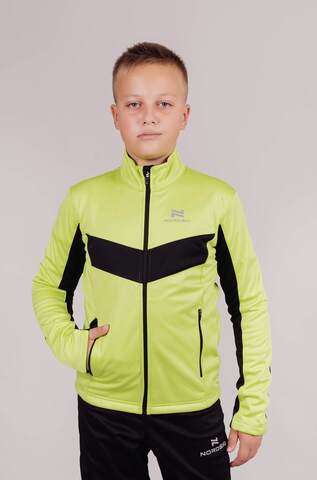 Детский утепленный разминочный костюм Nordski Jr Base Active lime