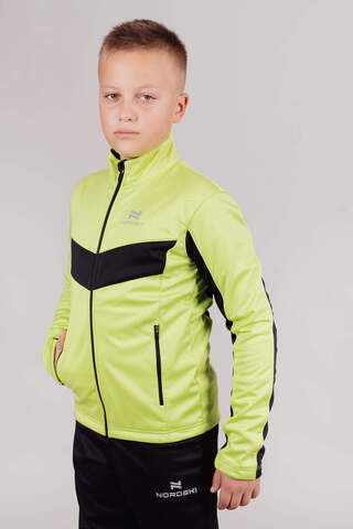 Детский утепленный разминочный костюм Nordski Jr Base Active lime