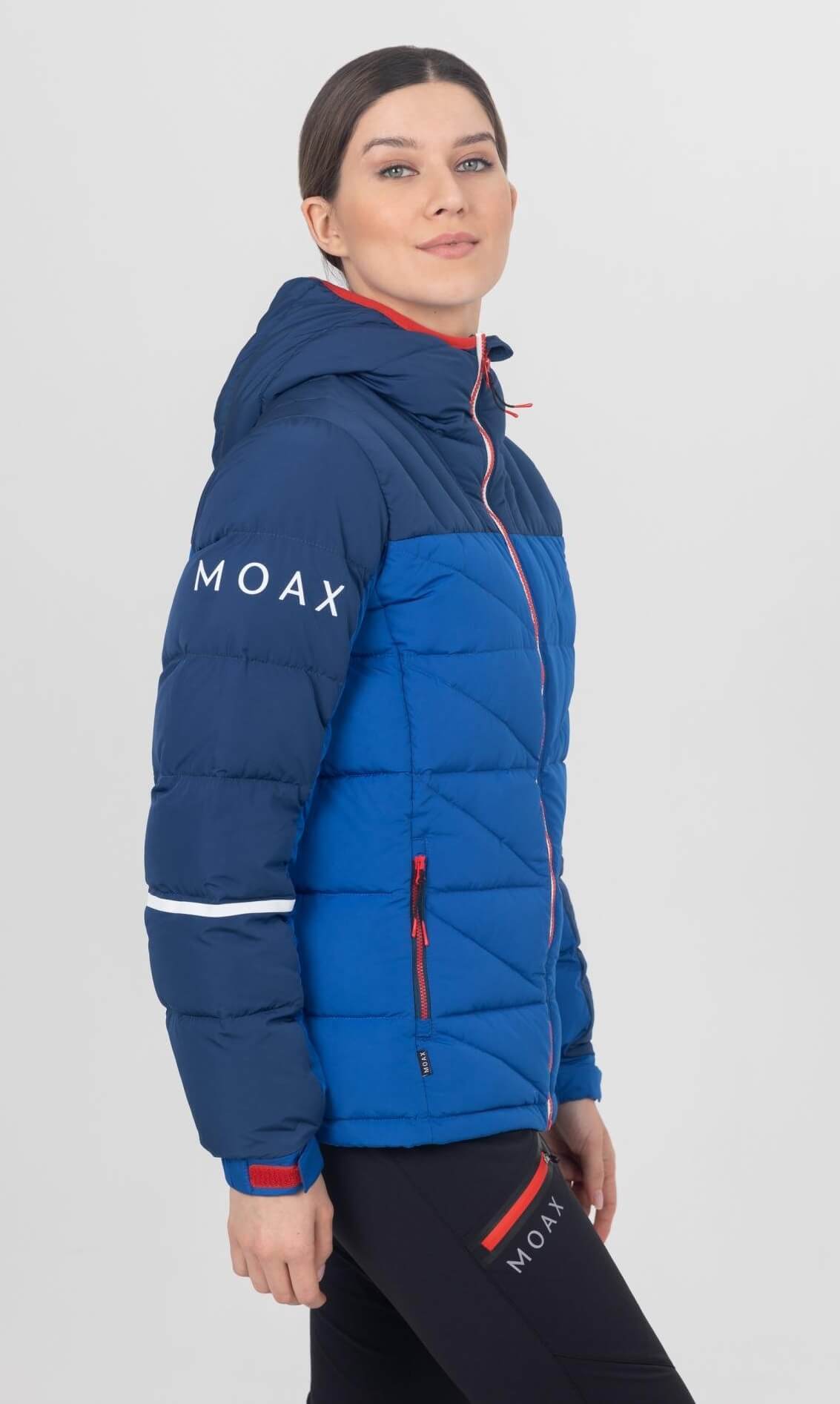 Женский теплый пуховик Moax Club Team олимпийский синий - 2