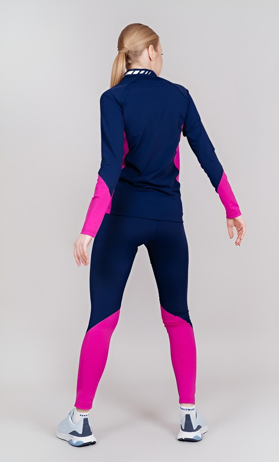 Nordski Base лыжный гоночный комбинезон dark blue-pink - 7