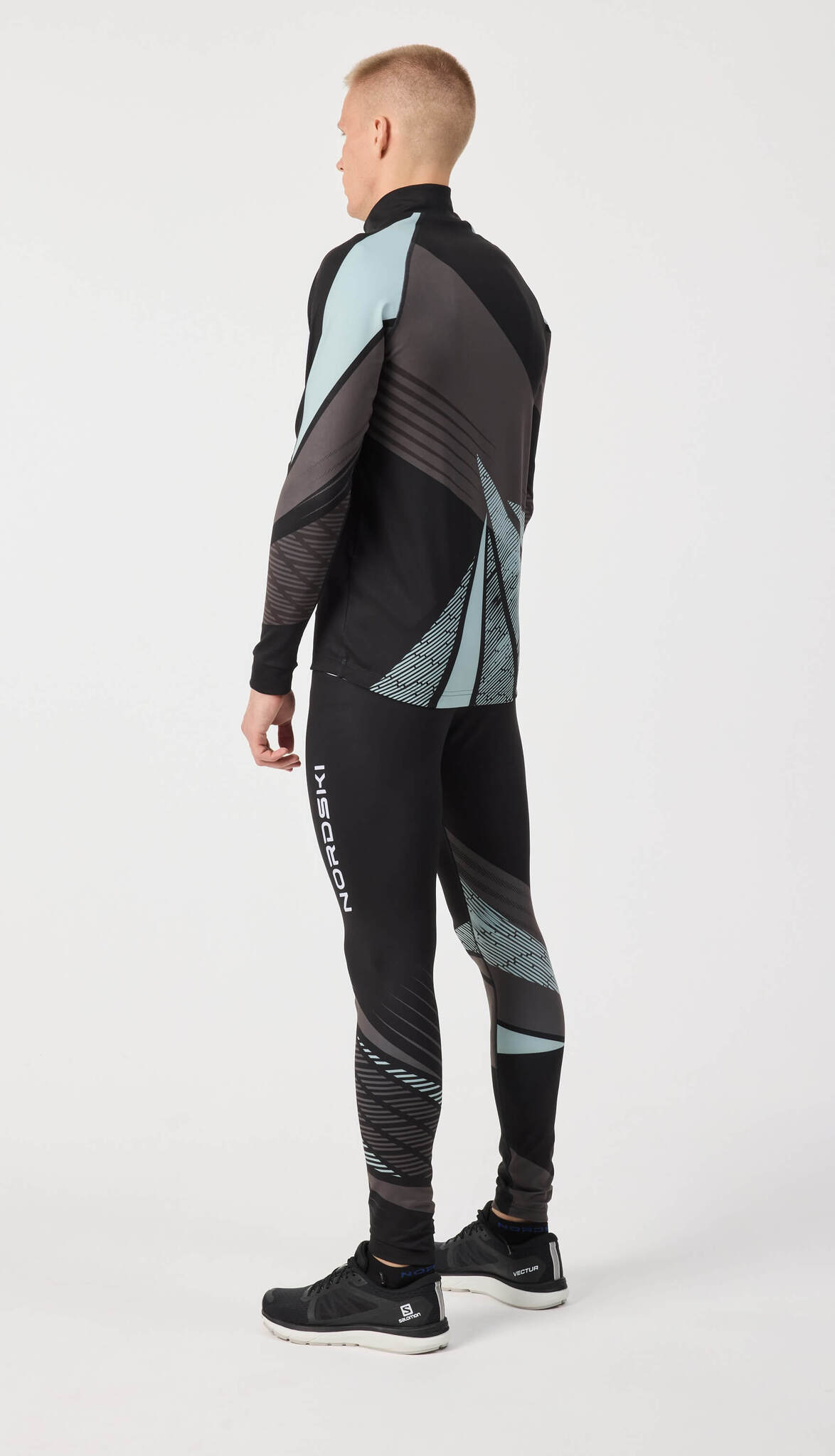Лыжный гоночный костюм Nordski Heat унисекс black-ice mint - 3
