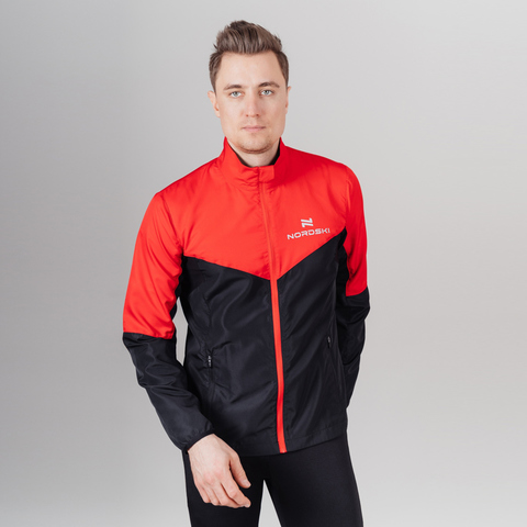 Nordski Sport куртка для бега мужская red-black