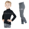 Комплект термобелья из шерсти мериноса Norveg Soft  детский Black-Grey - 2
