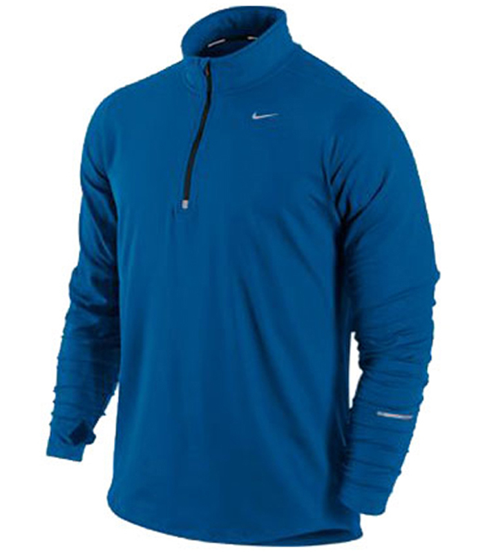 Футболка Nike Racer LS HZ Mid /Рубашка беговая синяя
