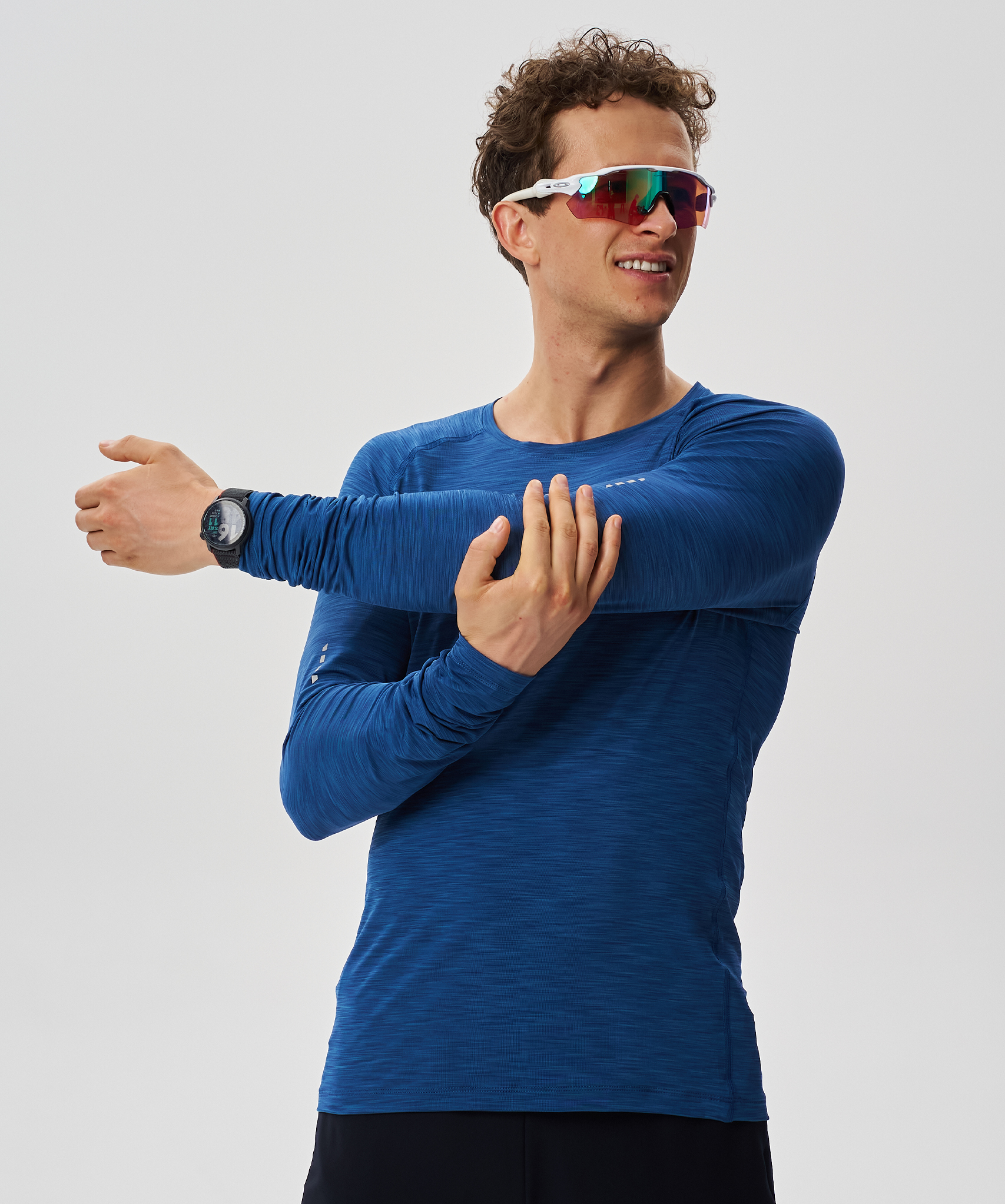 Мужская тренировочная футболка с длинным рукавом Nordski Pro dark blue - 6