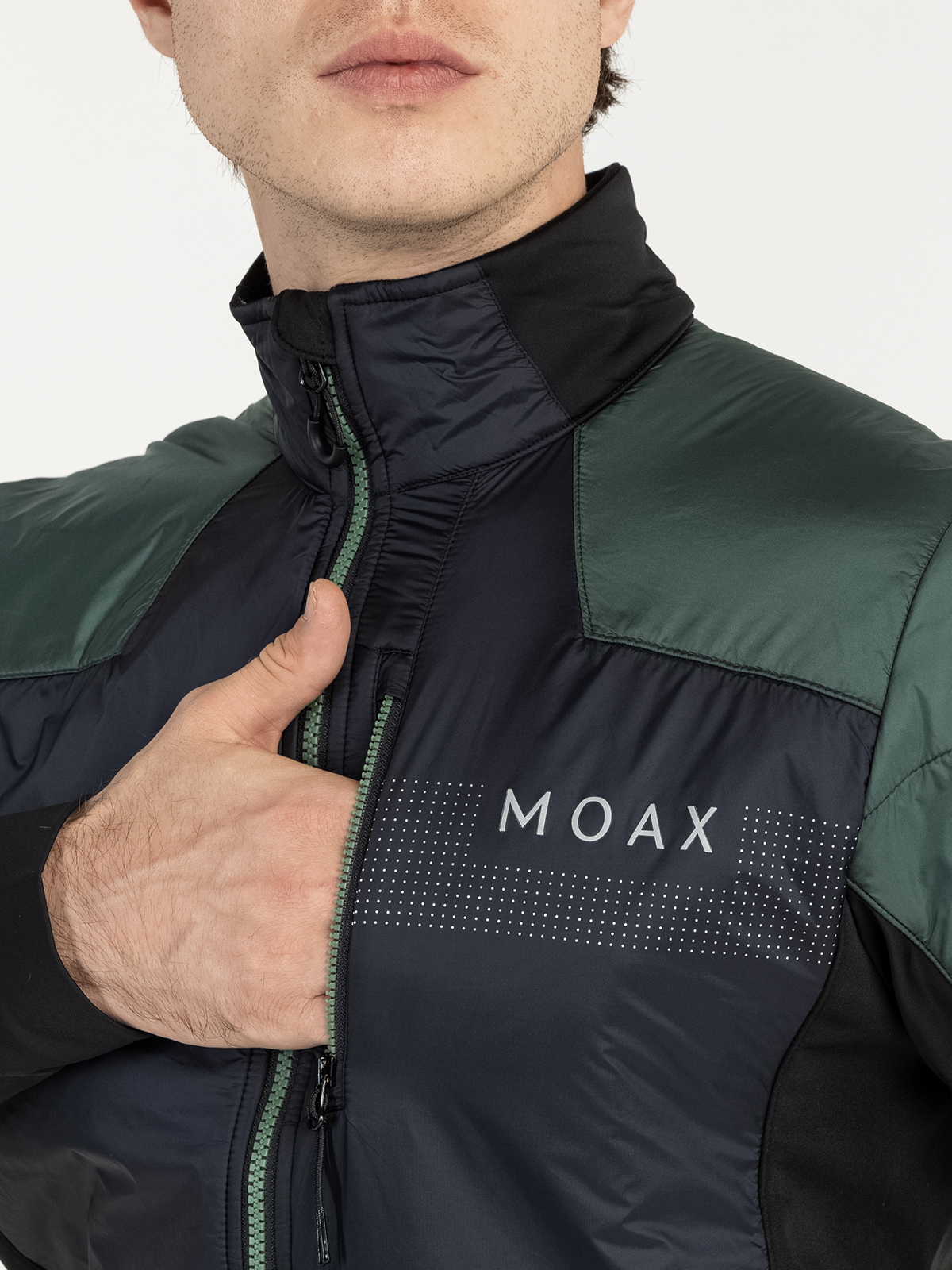 Мужская куртка для лыж и бега Moax Tauri Pro Hybrid темно-зеленая - 5