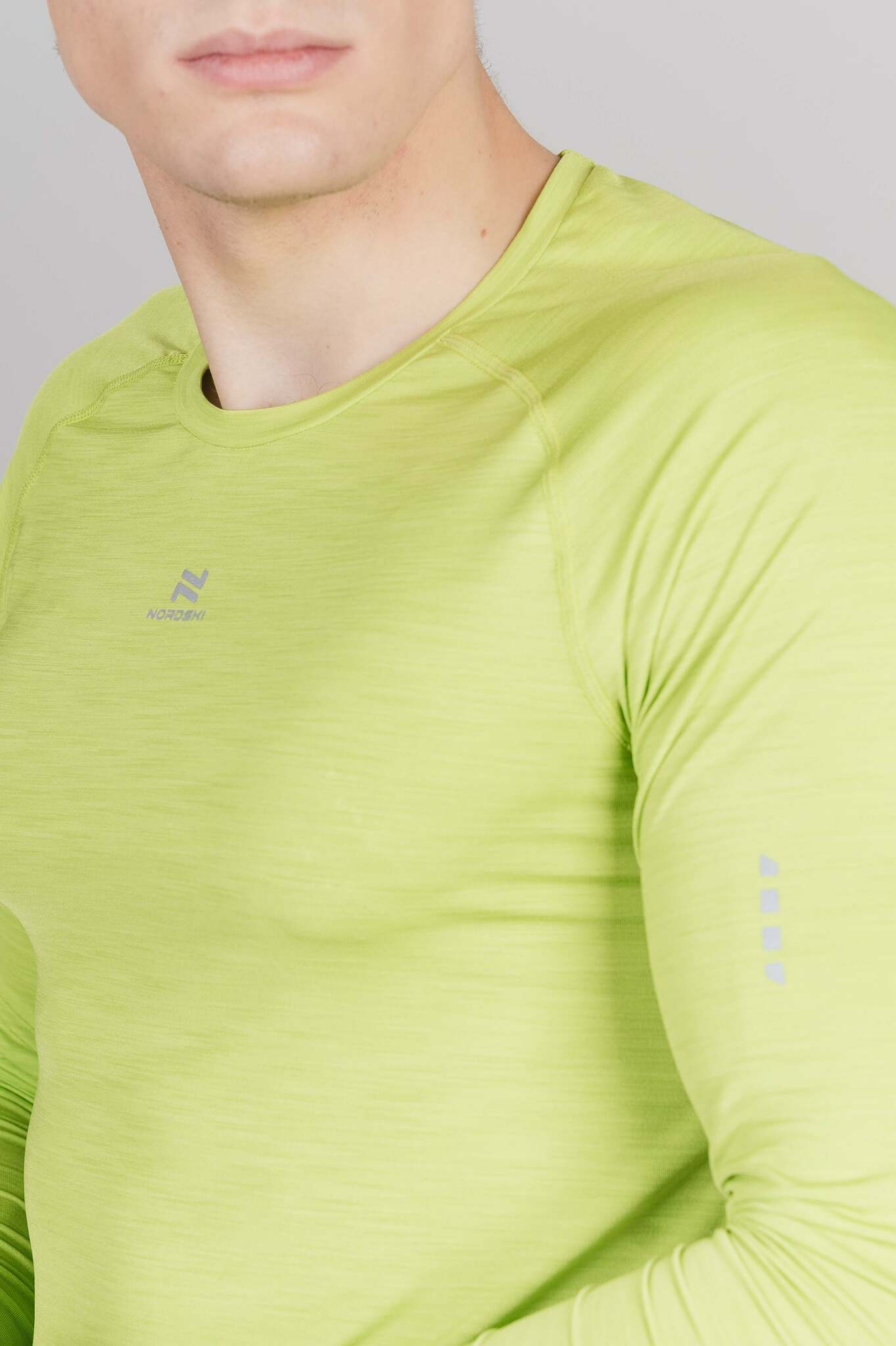 Мужская тренировочная футболка с длинным рукавом Nordski Pro lime green - 4