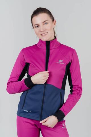 Женский профессиональный тренировочный лыжный костюм Nordski Pro фуксия