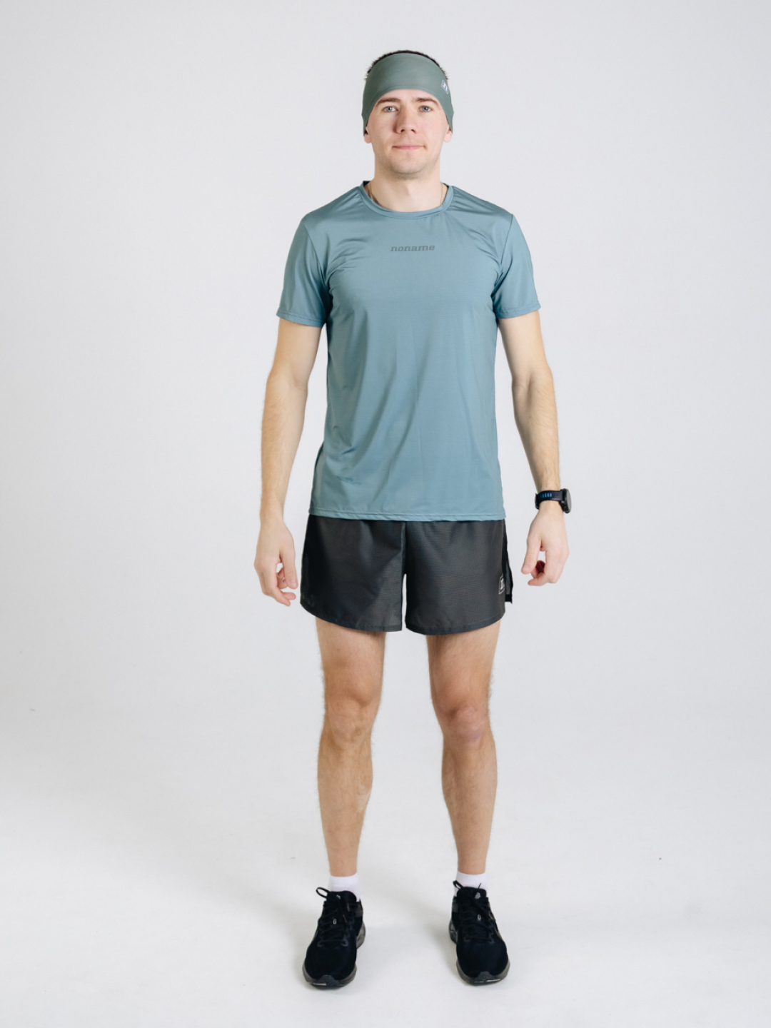 Спортивная тренировочная футболка Noname Miler T-Shirt SS 25 UX grey-green - 7