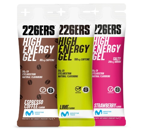 Набор высокоэнергетических гелей 226ERS High Energy 76 г лайм-эспрессо-клубника