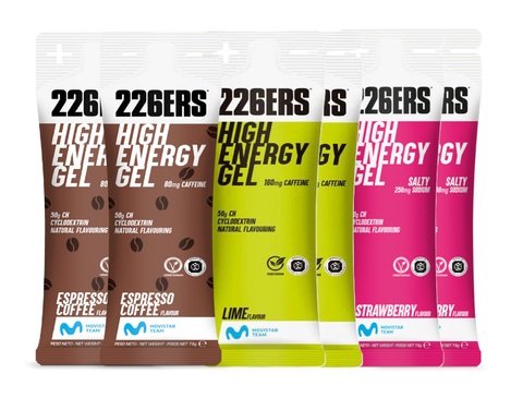 Набор высокоэнергетических гелей 226ERS High Energy 76 г лайм-эспрессо-клубника