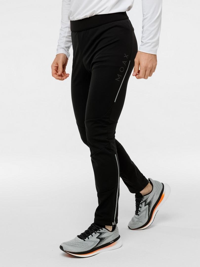 Мужские лыжные брюки Moax Tauri Softshell Zip черные - 2