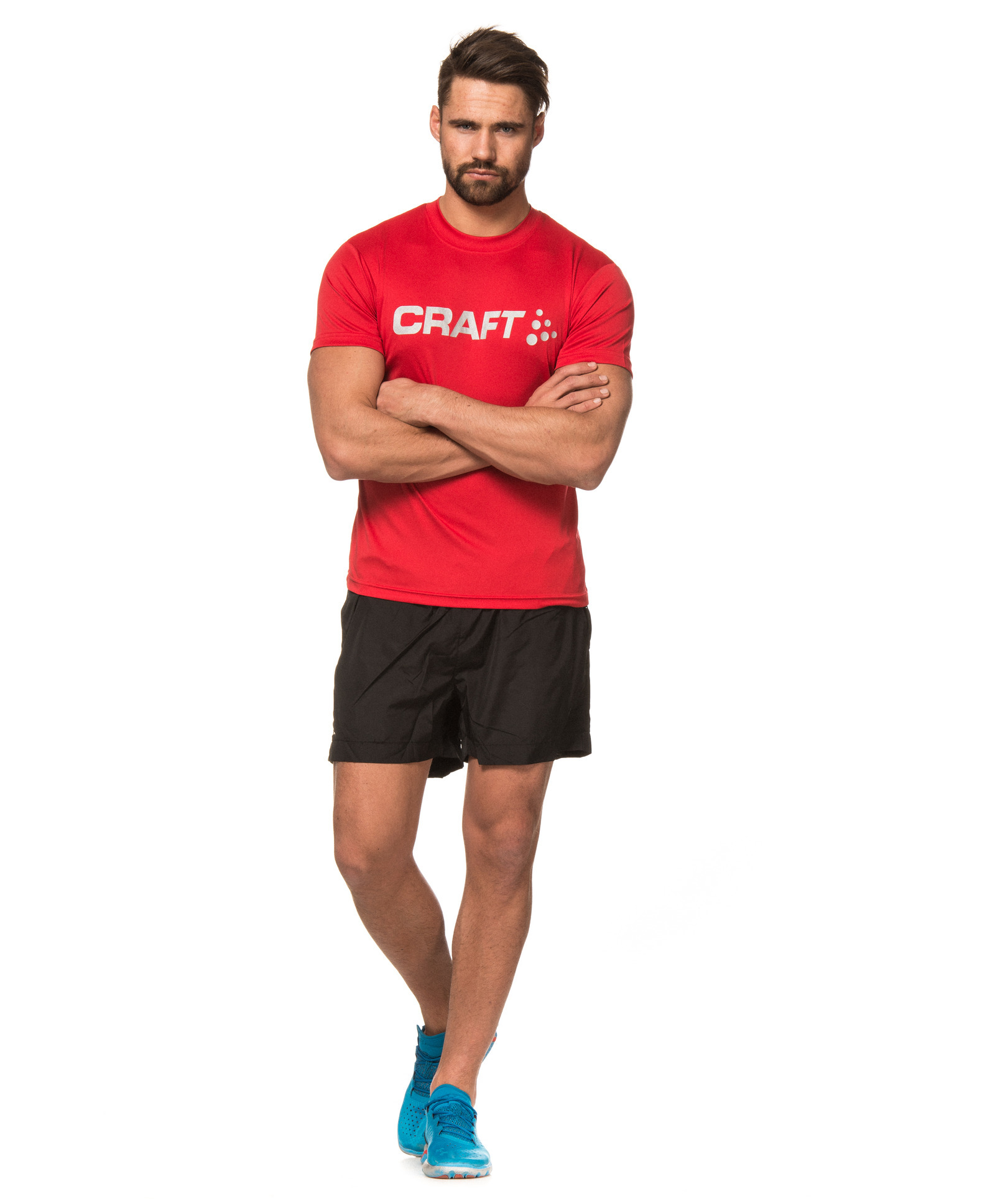 Футболка Craft Active Run Logo Tee мужская red - 5