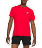Asics Silver Ss Top футболка для бега мужская красная - 1