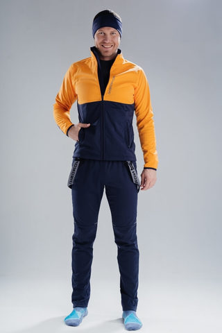Nordski Premium лыжный костюм мужской orange-blueberry