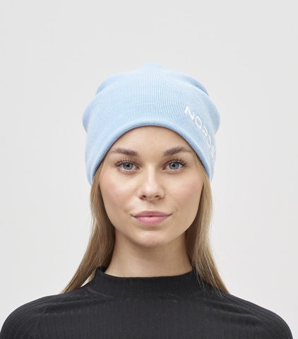 Лыжная шапка c шерстью Nordski Embroidery aqua