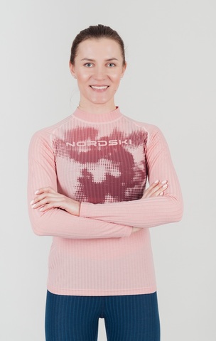 Женский комплект спортивного термобелья Nordski Light pink