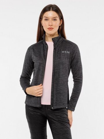 Женская термокофта на молнии Moax Sport Tech угольная