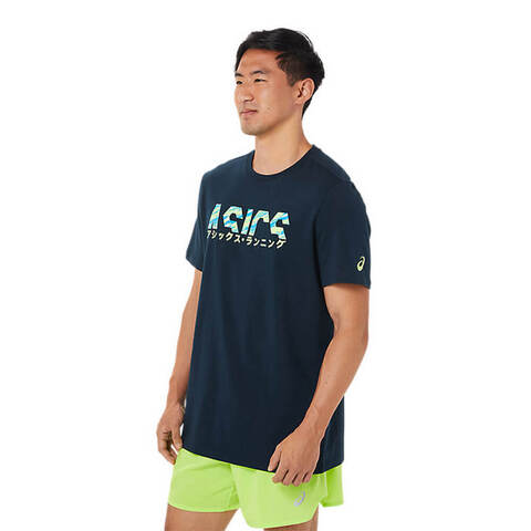 Мужская футболка для бега Asics Color Injection Tee темно-синяя