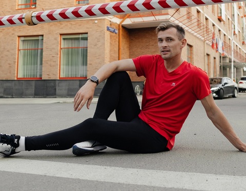Мужской спортивный костюм Nordski Run red-black