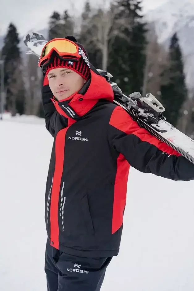 Nordski Extreme горнолыжная куртка мужская black-red - 13
