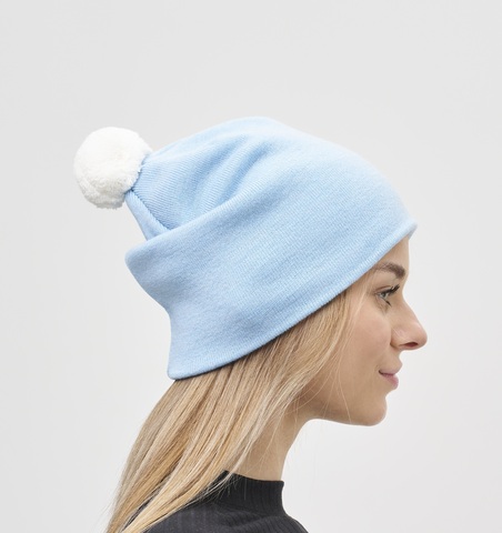 Лыжная шапка c шерстью Nordski Embroidery aqua