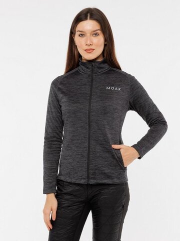 Женская термокофта на молнии Moax Sport Tech угольная
