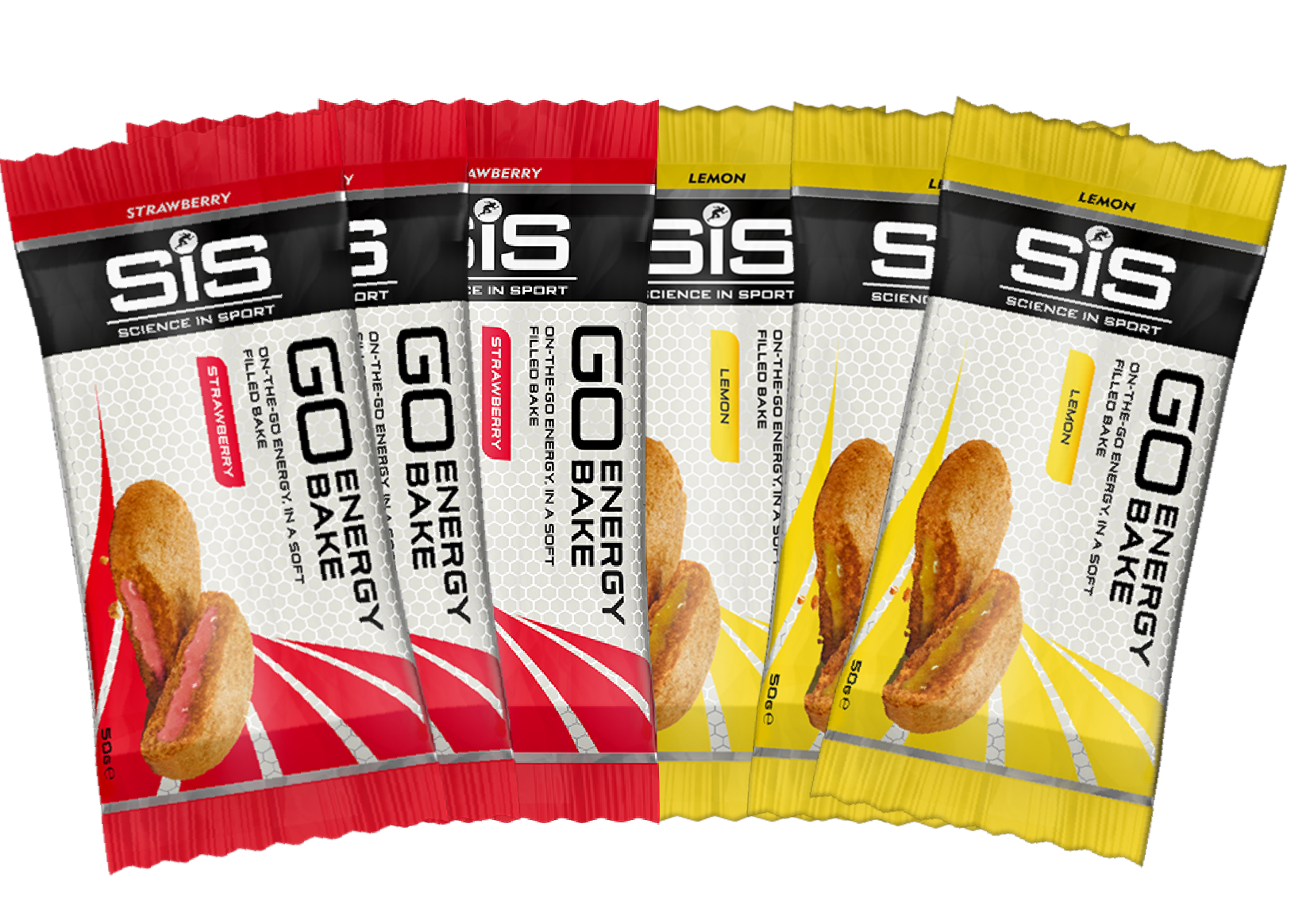 Набор энергетического печенья SIS Go Energy Bake 50 г клубника-лимон - 2