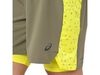 Asics 2 In 1 7&quot; Short шорты беговые мужские серые-желтые - 4
