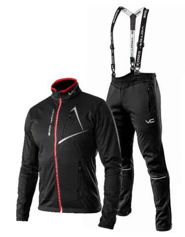 Victory Code Dynamic разминочный лыжный костюм с лямками black