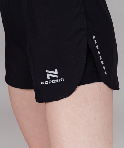 Nordski Pro шорты с лосинами женские black