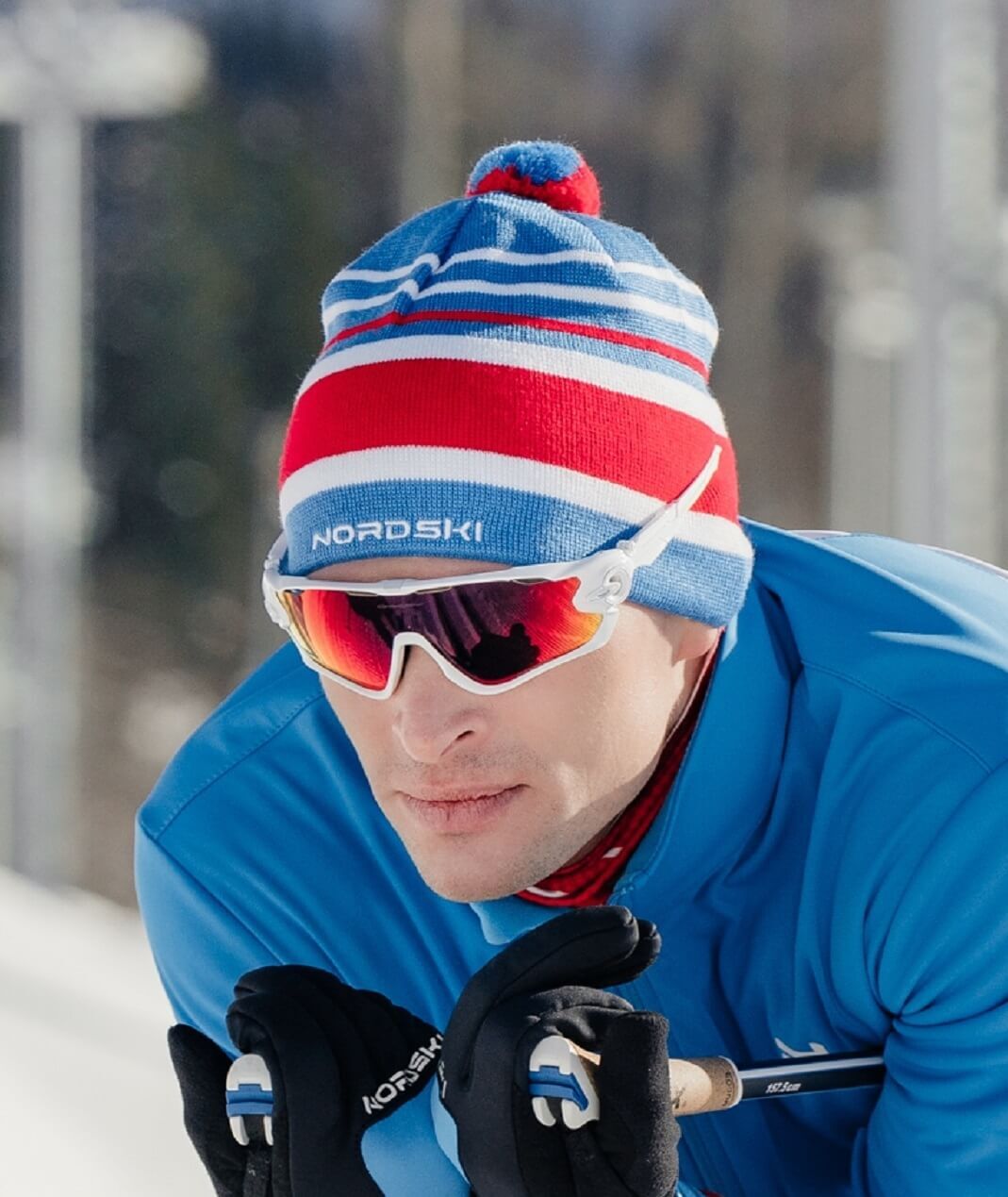 Лыжная шапка Nordski Bright RUS унисекс blue - 2