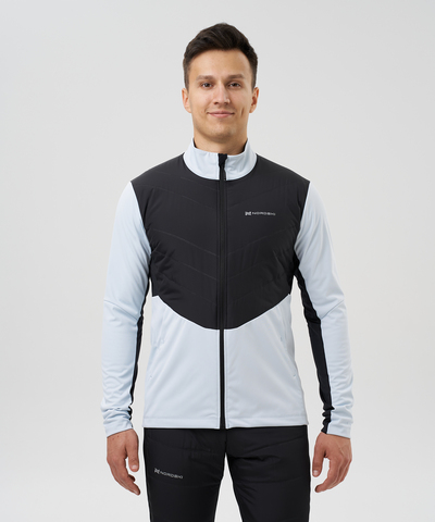 Мужской костюм для лыж и бега зимой Nordski Hybrid Pro 2.0 pearl blue-black