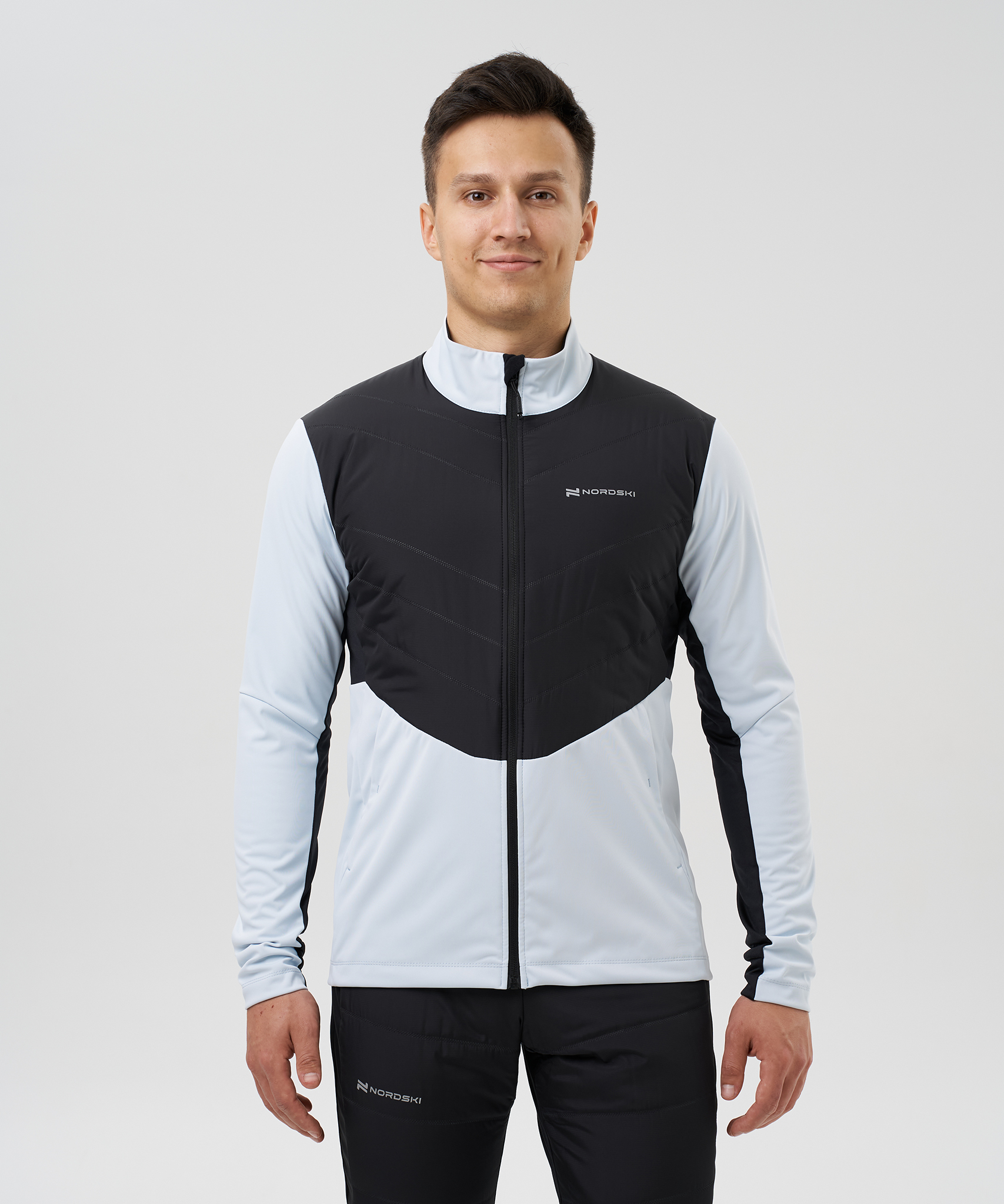 Мужской костюм для лыж и бега зимой Nordski Hybrid Pro 2.0 pearl blue-black - 4