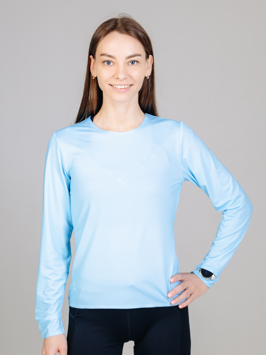 Женский тренировочный лонгслив Noname Comp Long Shirt 26 WOS light blue