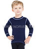 Термобелье футболка Norveg Soft  детская с длинным рукавом тёмно-синяя - 1
