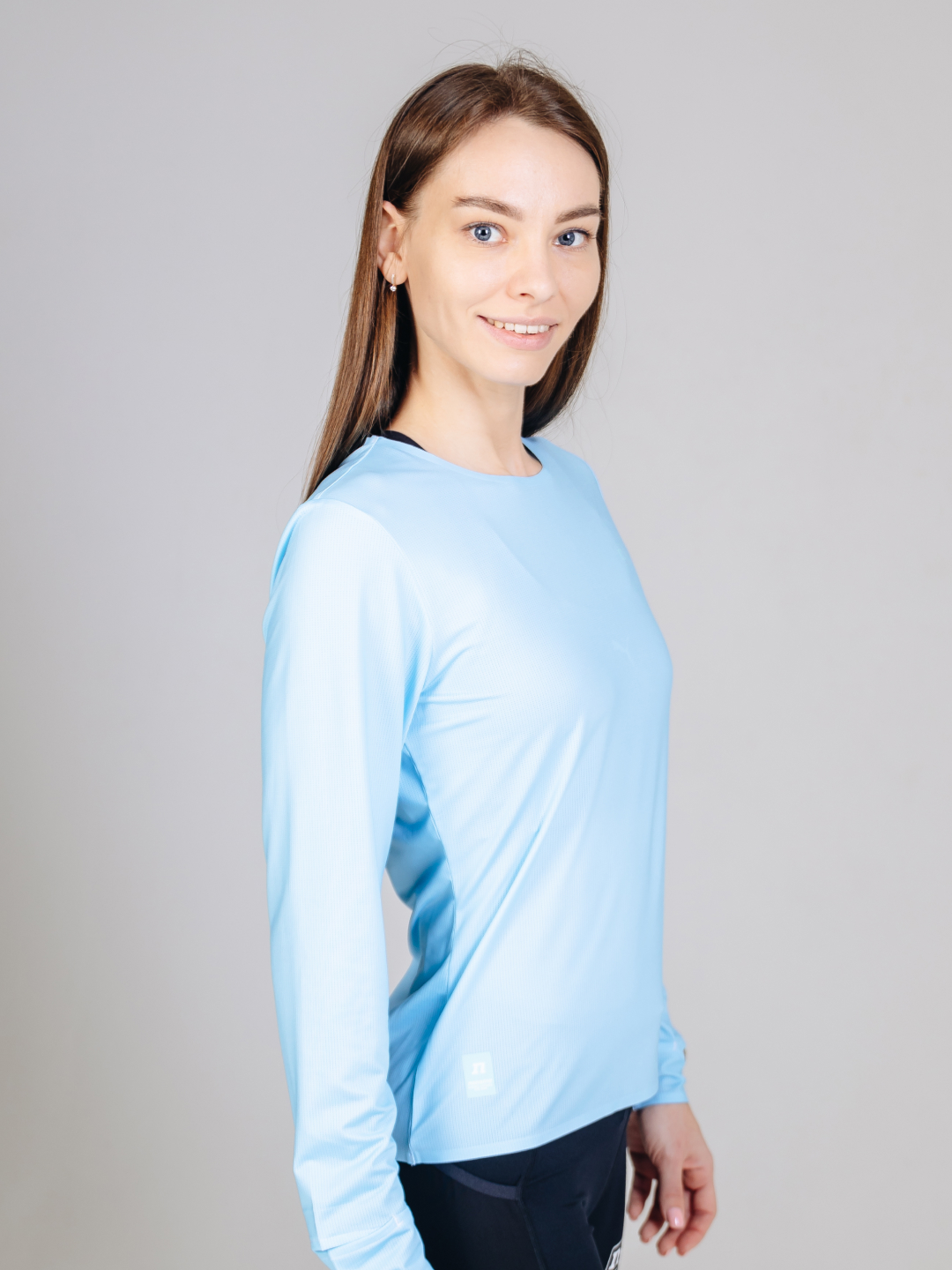 Женский тренировочный лонгслив Noname Comp Long Shirt 26 WOS light blue - 2