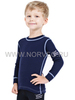 Термобелье футболка Norveg Soft  детская с длинным рукавом тёмно-синяя - 2