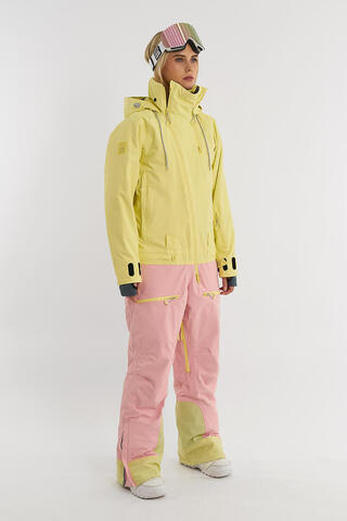 Женский сноубордический комбинезон Cool Zone Sever лимонный-розовый