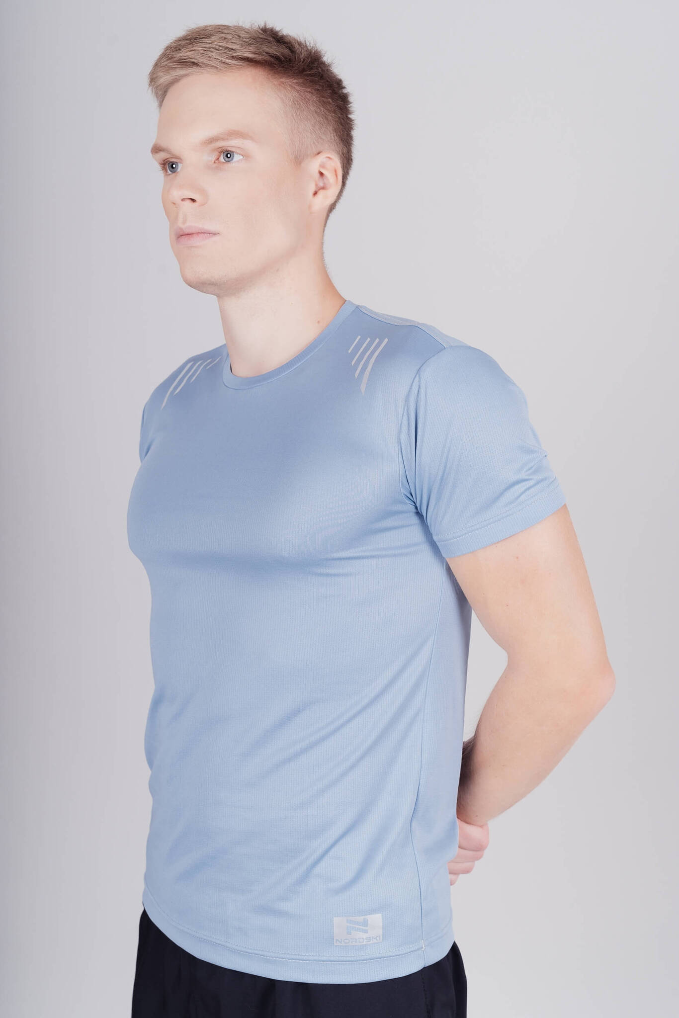 Мужская спортивная футболка Nordski Run pearl blue - 4