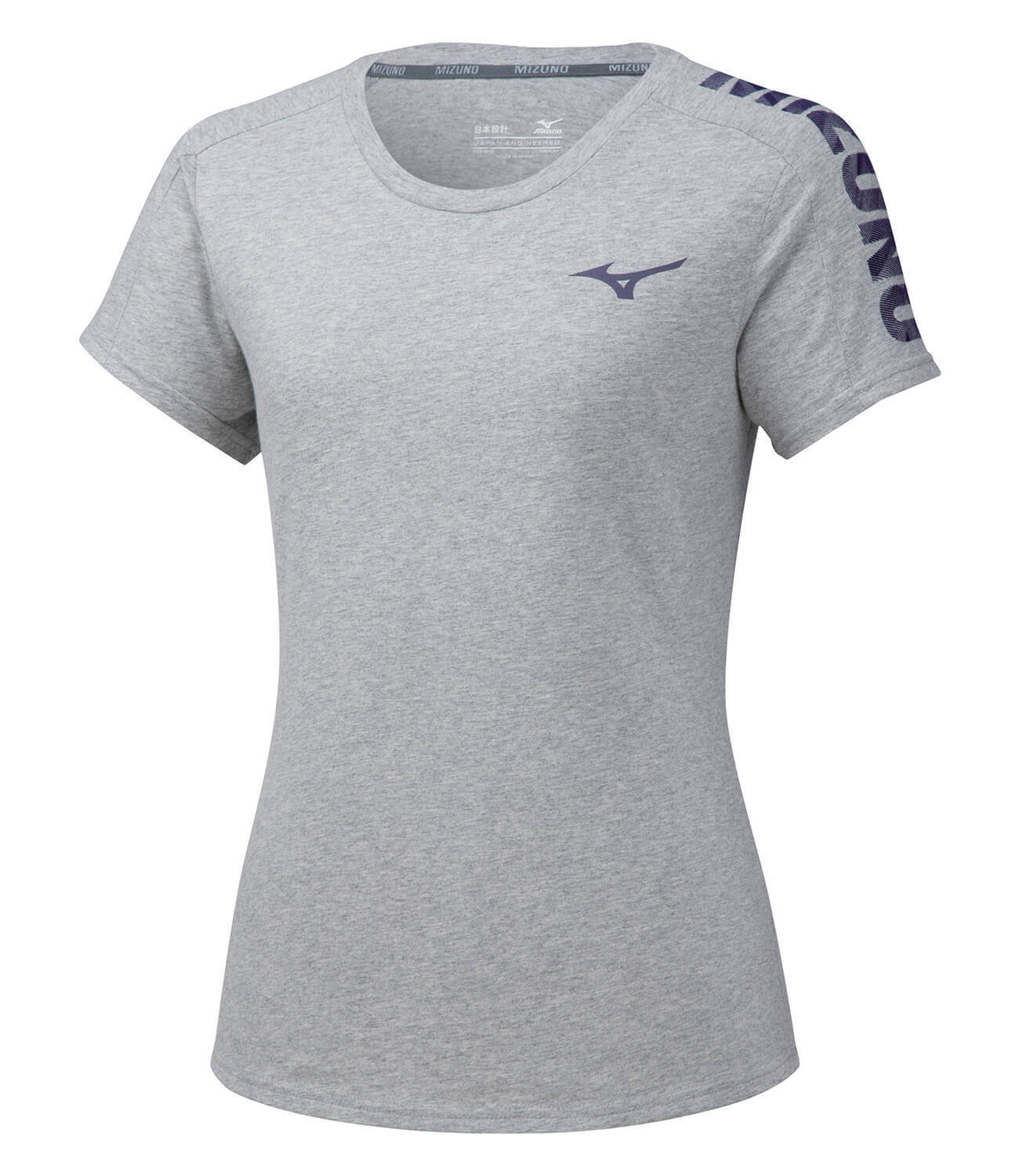 Mizuno Heritage 06 Tee футболка для бега женская светло-серая (Распродажа)