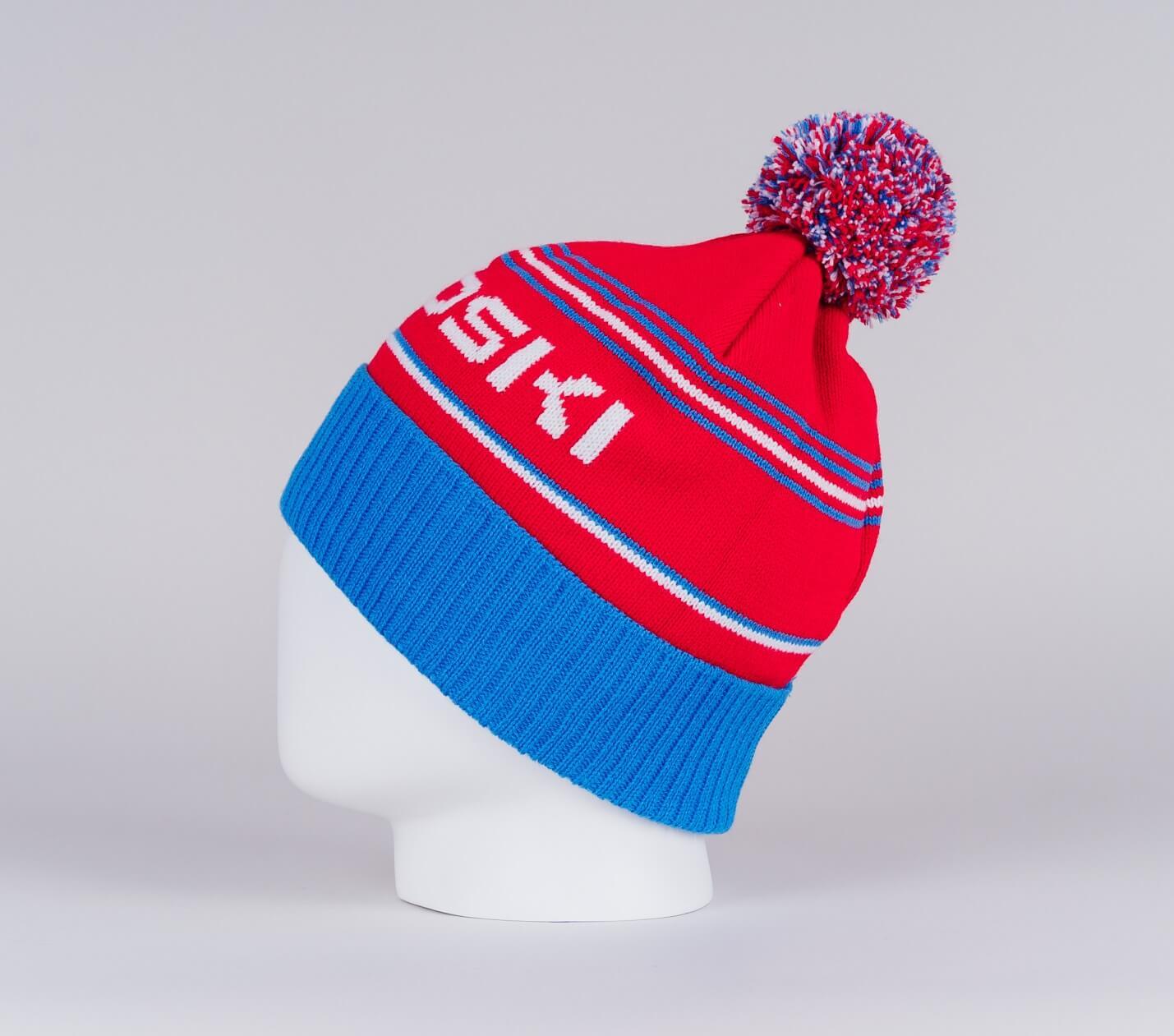 Теплая шапка Nordski Stripe RUS синяя