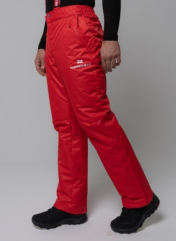Nordski Premium теплые лыжные брюки мужские красные