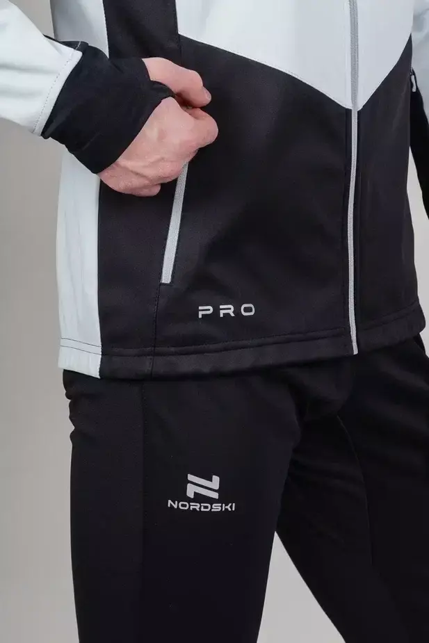 Мужской тренировочный лыжный костюм Nordski Pro pearl blue-black - 6