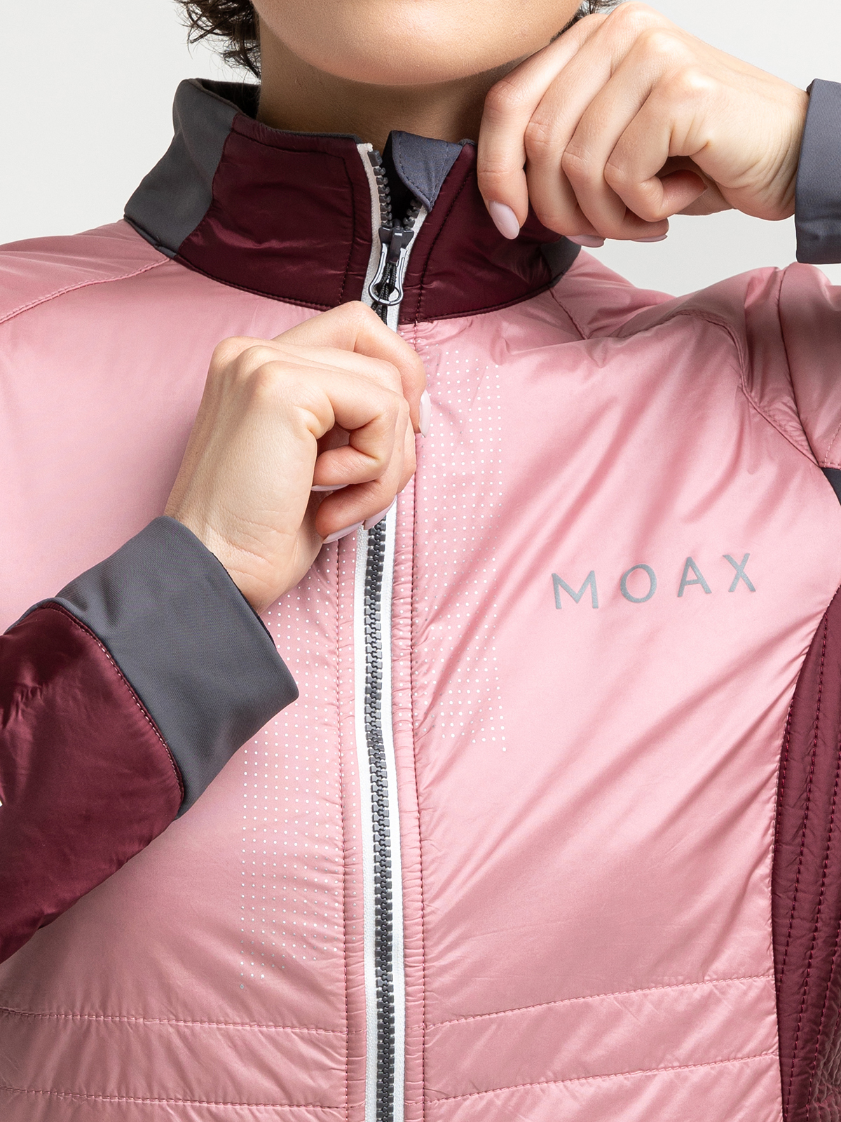 Женская куртка для лыж и бега Moax Tauri Pro Hybrid пурпурно-розовая - 5