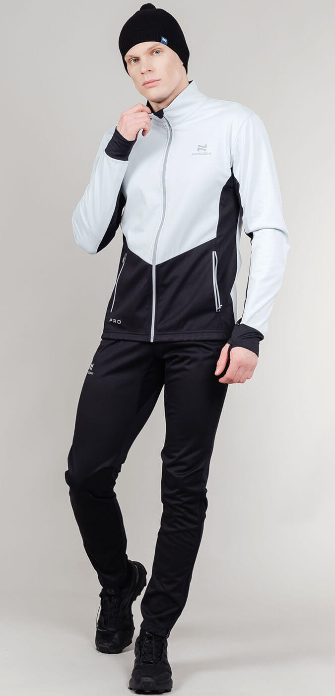 Мужской тренировочный лыжный костюм Nordski Pro pearl blue-black